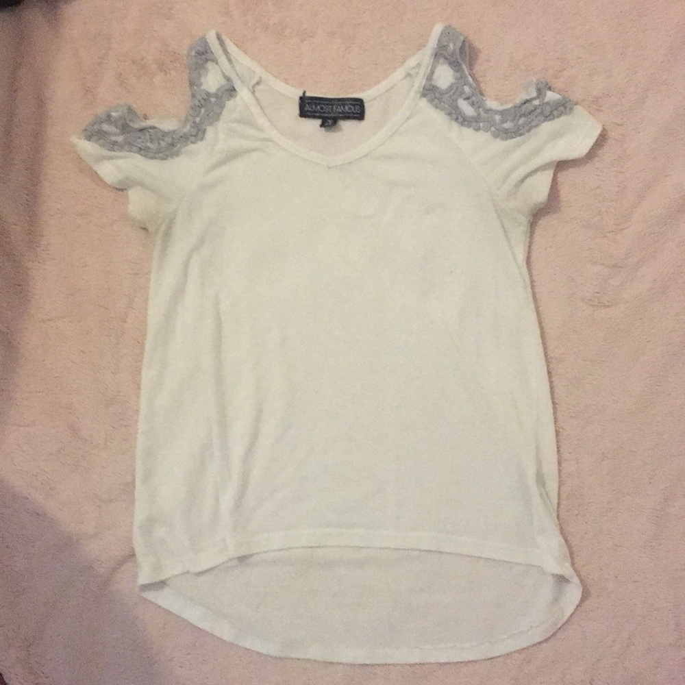 Top with shoulder cutouts
